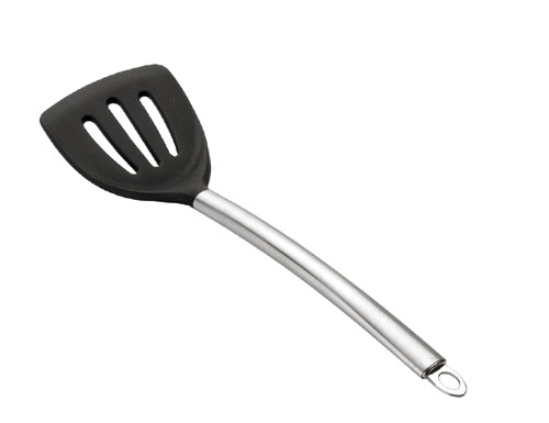 SILICONE PERFORATED SPATULA WITH INOX HANDLE