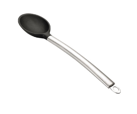 SILICONE SPOON WITH INOX HANDLE